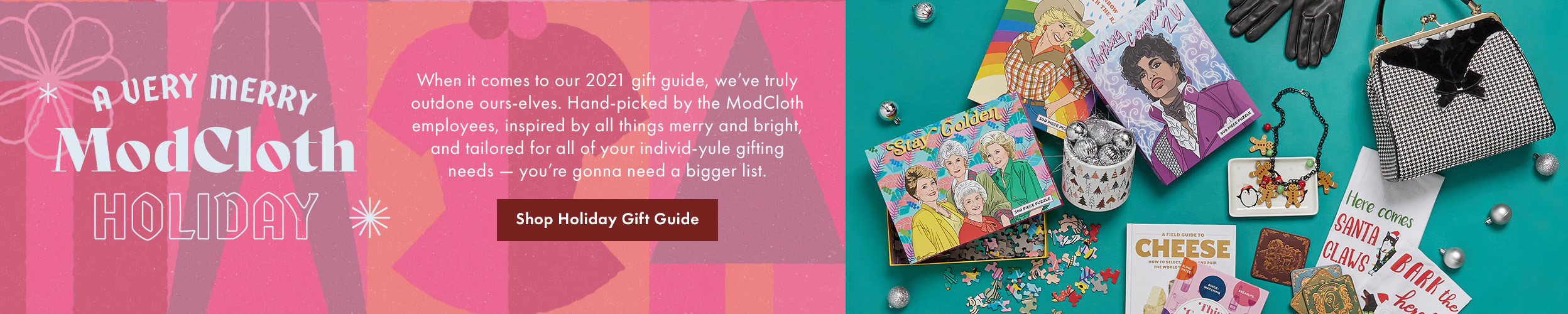 ModCloth Holiday Gift Guide category banner